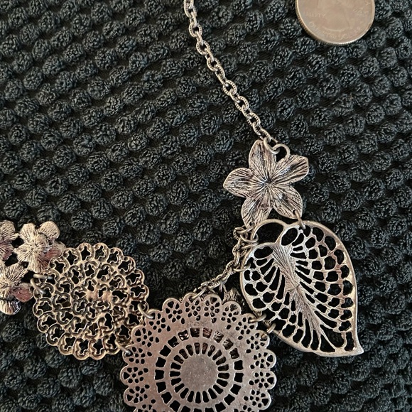 Premier Design Silver Floral Necklace - Picture 3 of 5